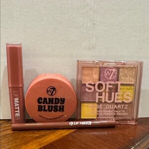 W7 Candy Blush,9 Palette, Lip Matte & Liner